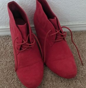 Women's Red Booties